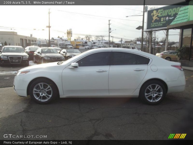 White Diamond Pearl / Taupe 2009 Acura TL 3.5