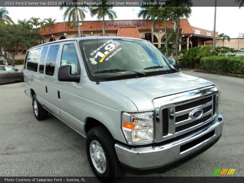 Ingot Silver Metallic / Medium Flint 2013 Ford E Series Van E350 XLT Extended Passenger
