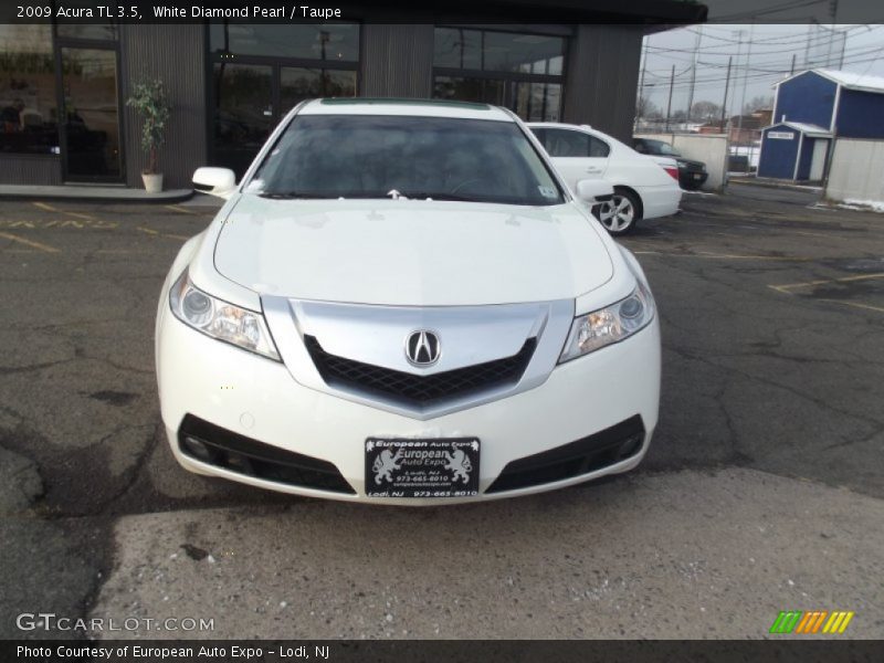 White Diamond Pearl / Taupe 2009 Acura TL 3.5