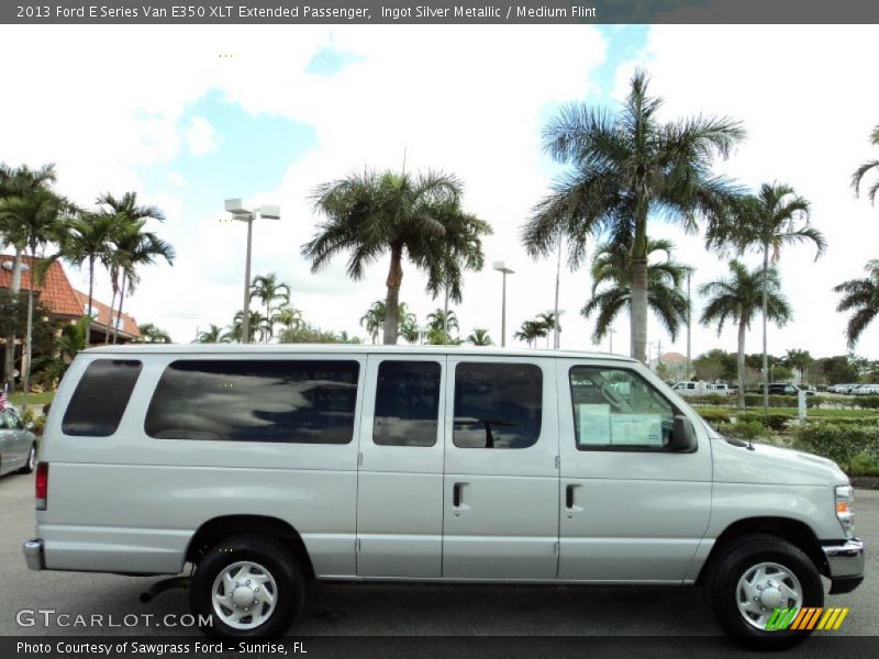 Ingot Silver Metallic / Medium Flint 2013 Ford E Series Van E350 XLT Extended Passenger