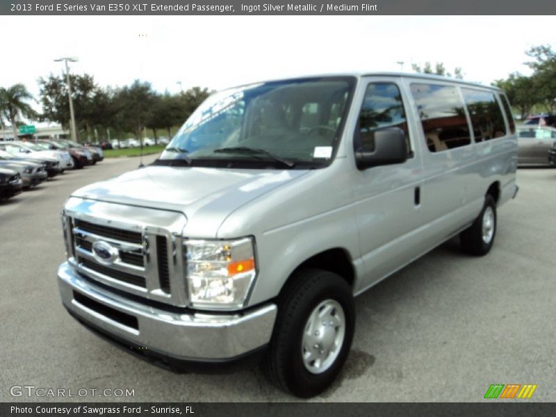 Ingot Silver Metallic / Medium Flint 2013 Ford E Series Van E350 XLT Extended Passenger