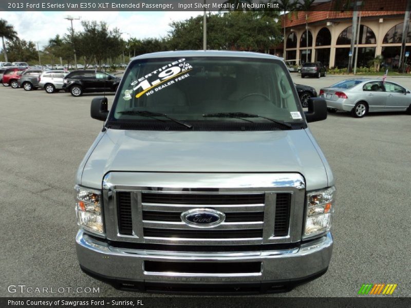 Ingot Silver Metallic / Medium Flint 2013 Ford E Series Van E350 XLT Extended Passenger