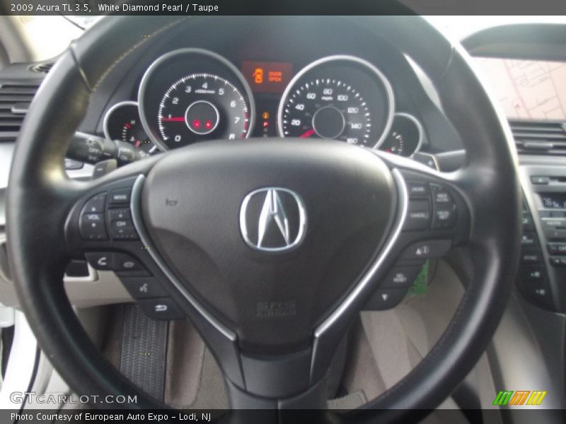 White Diamond Pearl / Taupe 2009 Acura TL 3.5