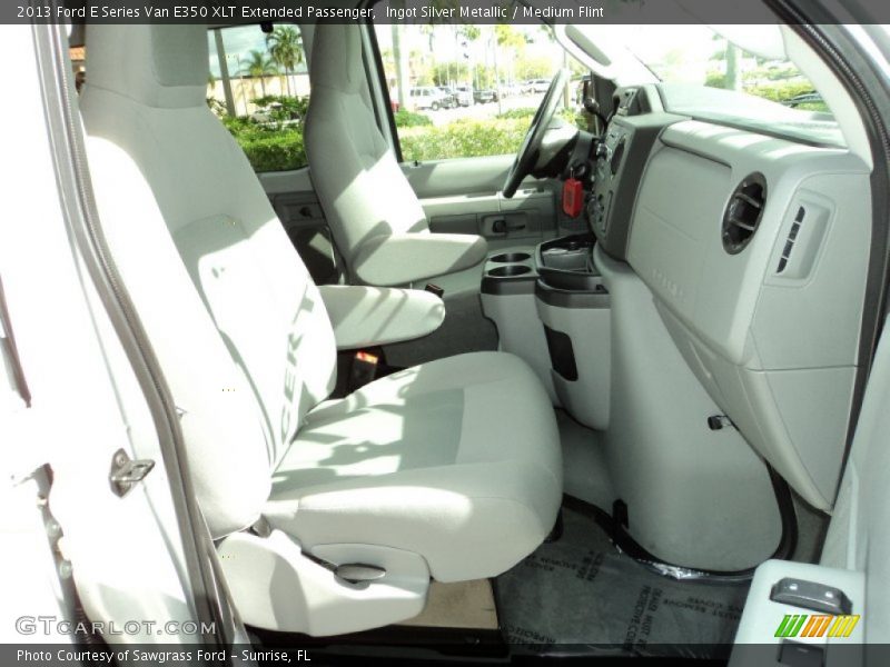 Ingot Silver Metallic / Medium Flint 2013 Ford E Series Van E350 XLT Extended Passenger