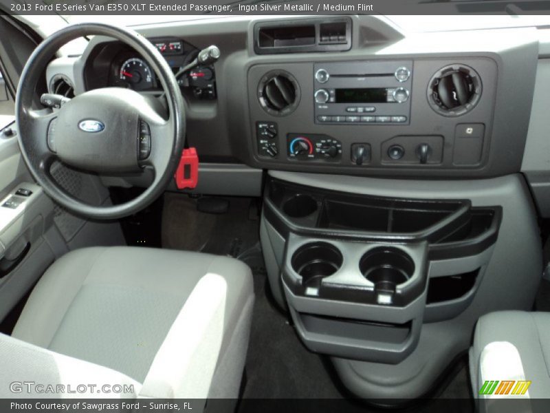 Ingot Silver Metallic / Medium Flint 2013 Ford E Series Van E350 XLT Extended Passenger
