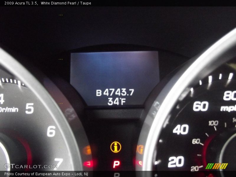 White Diamond Pearl / Taupe 2009 Acura TL 3.5