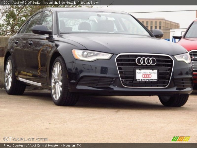 Moonlight Blue Metallic / Nougat Brown 2014 Audi A6 2.0T Sedan
