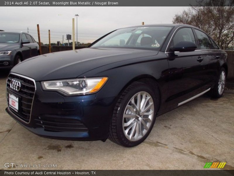 Moonlight Blue Metallic / Nougat Brown 2014 Audi A6 2.0T Sedan