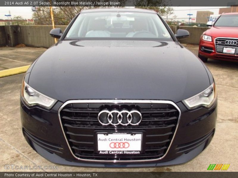 Moonlight Blue Metallic / Nougat Brown 2014 Audi A6 2.0T Sedan