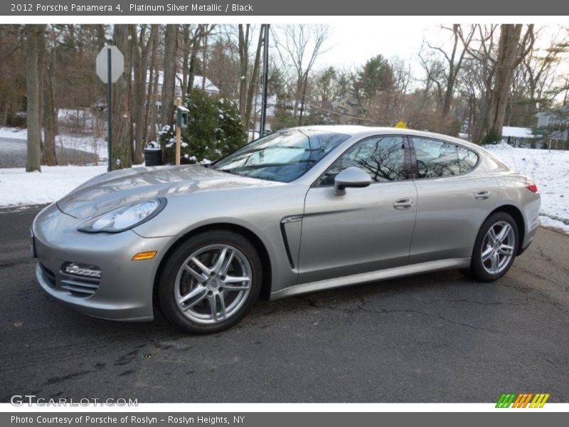 Platinum Silver Metallic / Black 2012 Porsche Panamera 4