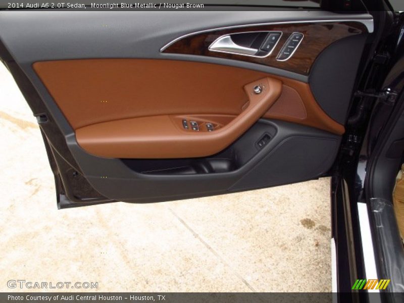 Moonlight Blue Metallic / Nougat Brown 2014 Audi A6 2.0T Sedan
