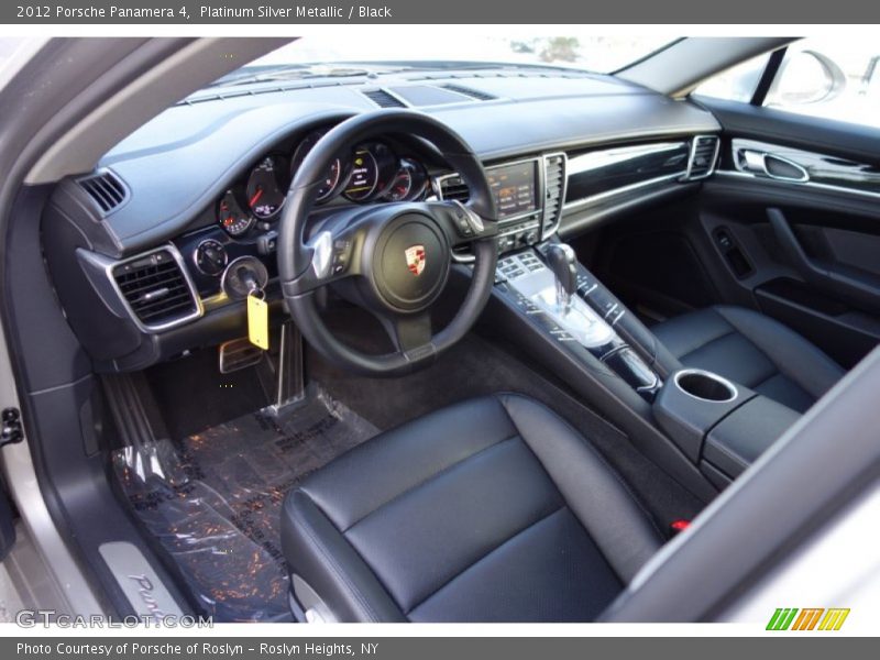 Platinum Silver Metallic / Black 2012 Porsche Panamera 4