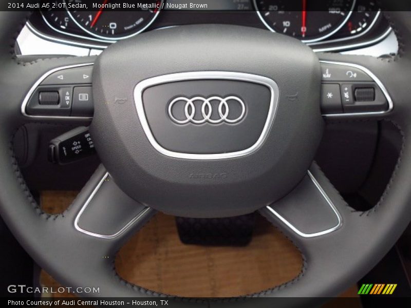 Moonlight Blue Metallic / Nougat Brown 2014 Audi A6 2.0T Sedan