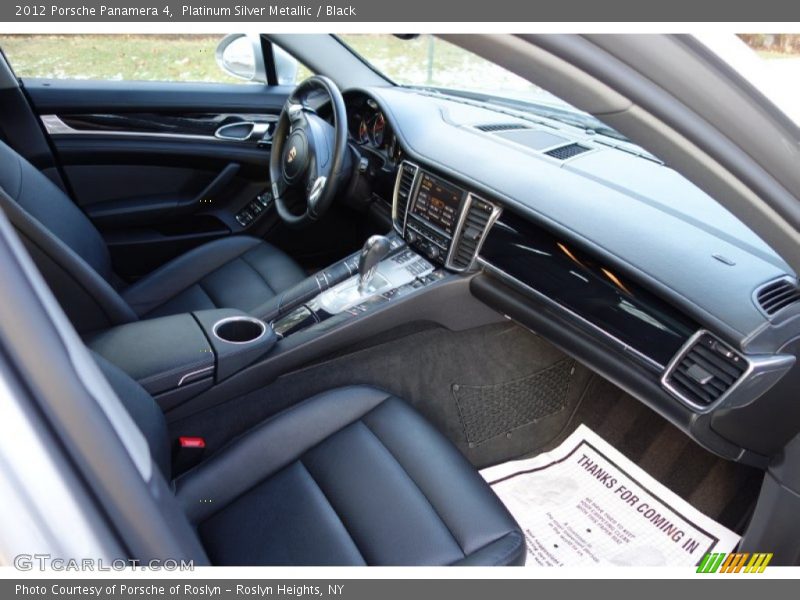 Platinum Silver Metallic / Black 2012 Porsche Panamera 4