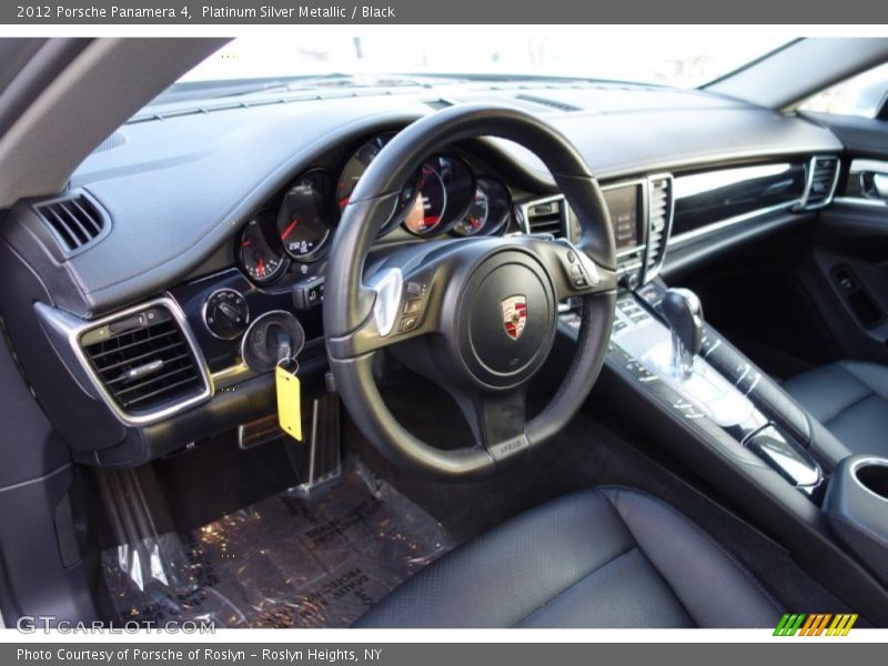 Platinum Silver Metallic / Black 2012 Porsche Panamera 4