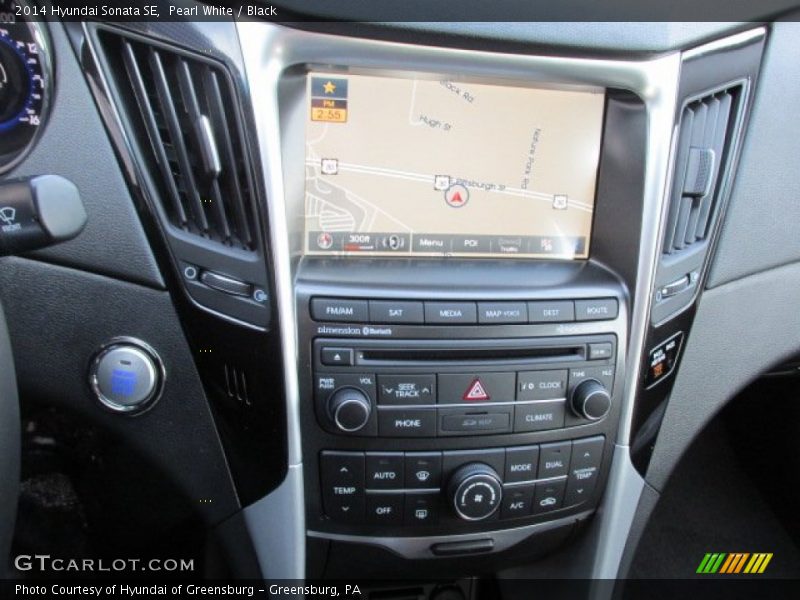 Pearl White / Black 2014 Hyundai Sonata SE