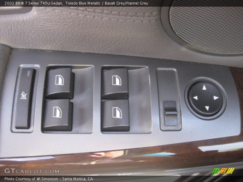 Toledo Blue Metallic / Basalt Grey/Flannel Grey 2003 BMW 7 Series 745Li Sedan