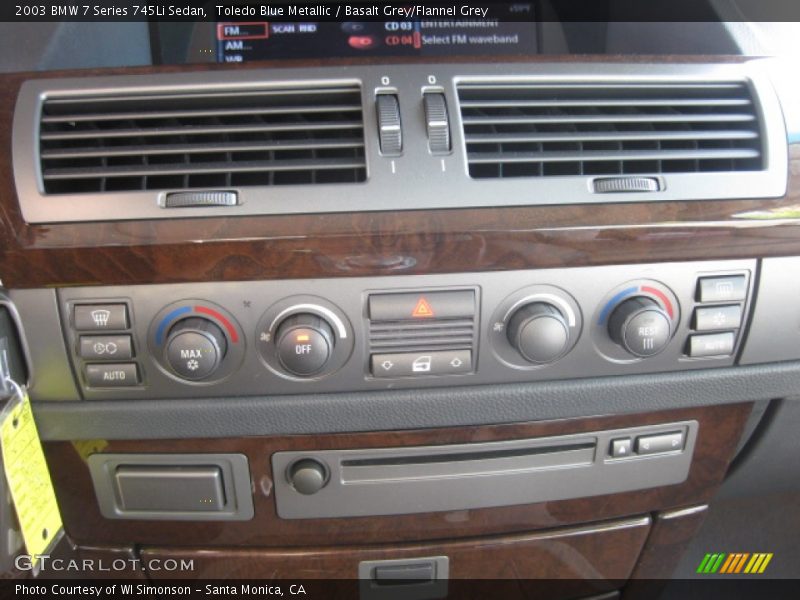 Toledo Blue Metallic / Basalt Grey/Flannel Grey 2003 BMW 7 Series 745Li Sedan