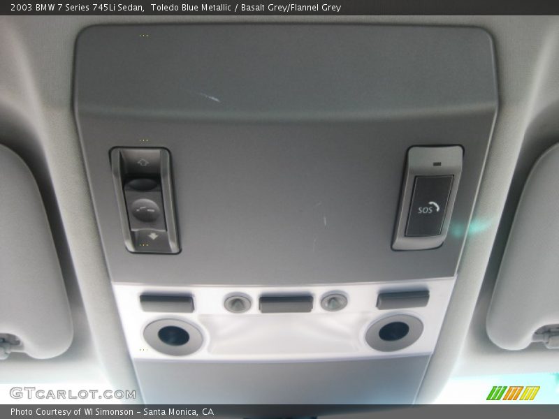 Toledo Blue Metallic / Basalt Grey/Flannel Grey 2003 BMW 7 Series 745Li Sedan