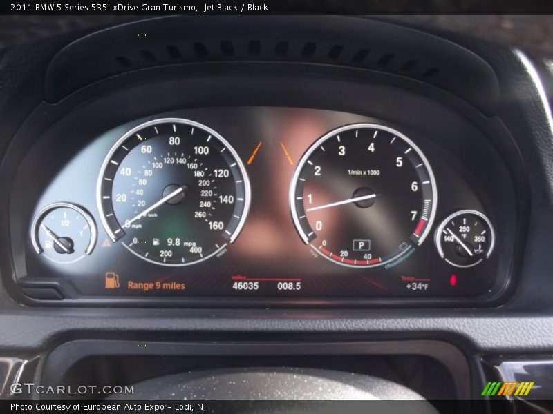 Jet Black / Black 2011 BMW 5 Series 535i xDrive Gran Turismo