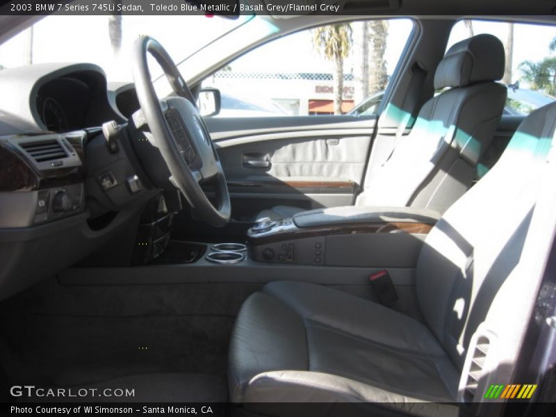 Toledo Blue Metallic / Basalt Grey/Flannel Grey 2003 BMW 7 Series 745Li Sedan