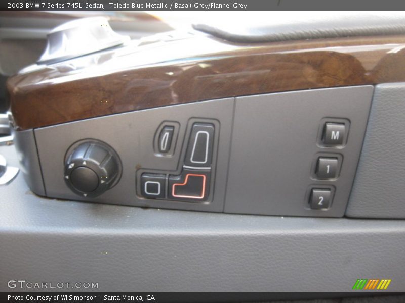 Toledo Blue Metallic / Basalt Grey/Flannel Grey 2003 BMW 7 Series 745Li Sedan
