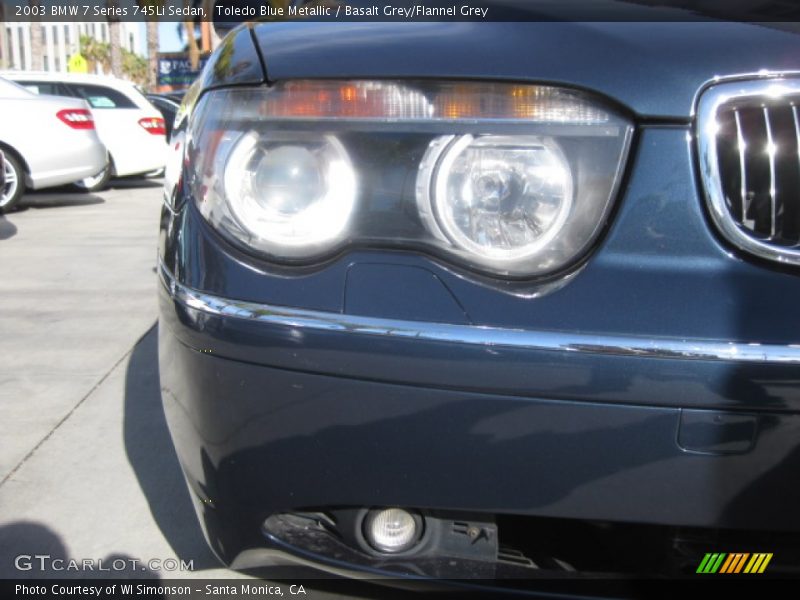 Toledo Blue Metallic / Basalt Grey/Flannel Grey 2003 BMW 7 Series 745Li Sedan