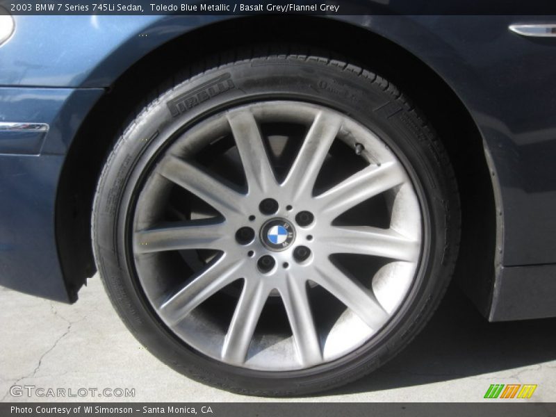 Toledo Blue Metallic / Basalt Grey/Flannel Grey 2003 BMW 7 Series 745Li Sedan