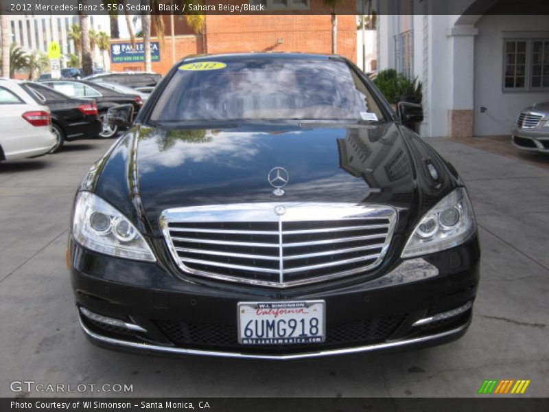 Black / Sahara Beige/Black 2012 Mercedes-Benz S 550 Sedan