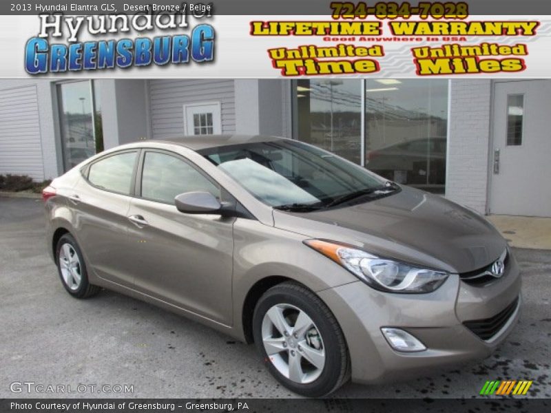 Desert Bronze / Beige 2013 Hyundai Elantra GLS