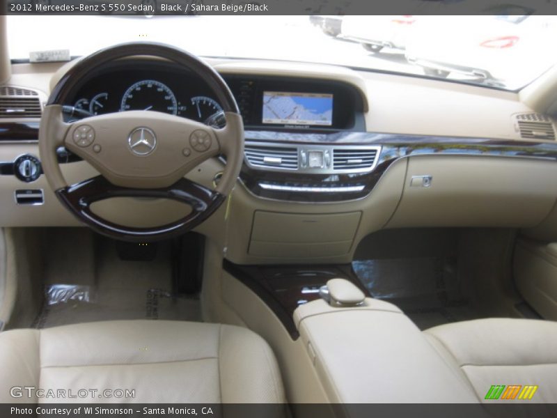 Black / Sahara Beige/Black 2012 Mercedes-Benz S 550 Sedan