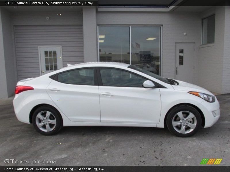Shimmering White / Gray 2013 Hyundai Elantra GLS