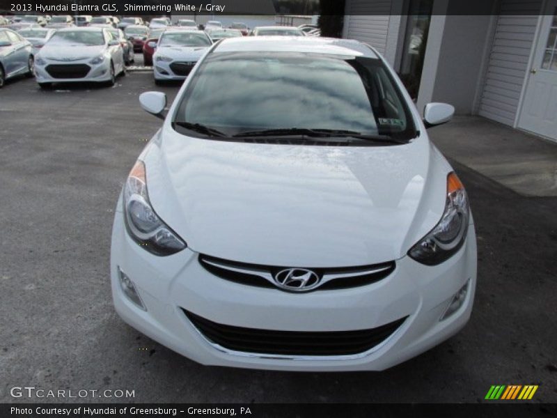 Shimmering White / Gray 2013 Hyundai Elantra GLS