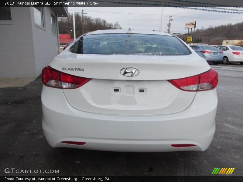 Shimmering White / Gray 2013 Hyundai Elantra GLS