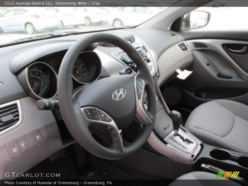 Shimmering White / Gray 2013 Hyundai Elantra GLS