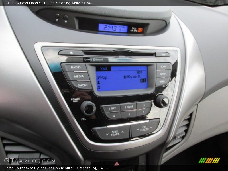 Shimmering White / Gray 2013 Hyundai Elantra GLS
