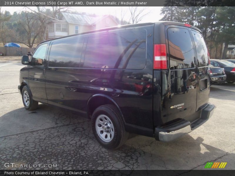 Dark Blue Metallic / Medium Pewter 2014 Chevrolet Express 1500 Cargo WT AWD