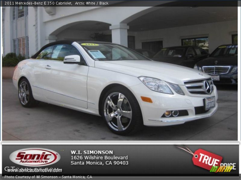 Arctic White / Black 2011 Mercedes-Benz E 350 Cabriolet