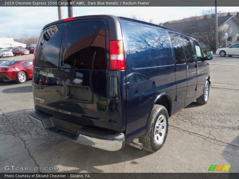 Dark Blue Metallic / Medium Pewter 2014 Chevrolet Express 1500 Cargo WT AWD