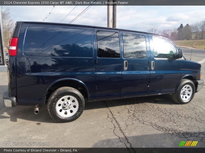 Dark Blue Metallic / Medium Pewter 2014 Chevrolet Express 1500 Cargo WT AWD