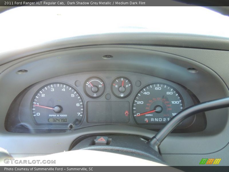 Dark Shadow Grey Metallic / Medium Dark Flint 2011 Ford Ranger XLT Regular Cab