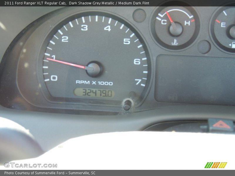 Dark Shadow Grey Metallic / Medium Dark Flint 2011 Ford Ranger XLT Regular Cab