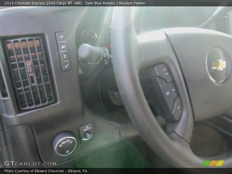 Dark Blue Metallic / Medium Pewter 2014 Chevrolet Express 1500 Cargo WT AWD