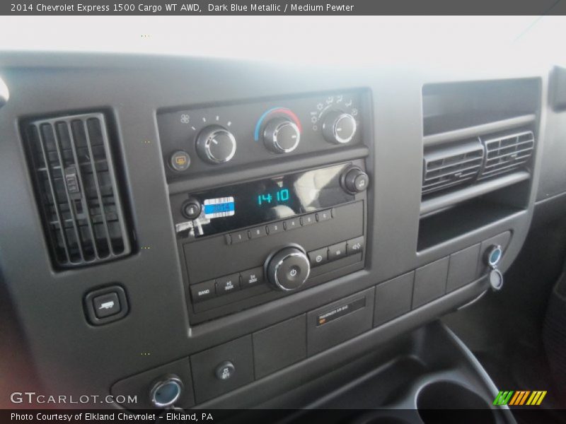 Dark Blue Metallic / Medium Pewter 2014 Chevrolet Express 1500 Cargo WT AWD