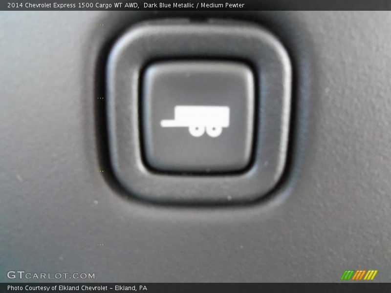 Dark Blue Metallic / Medium Pewter 2014 Chevrolet Express 1500 Cargo WT AWD