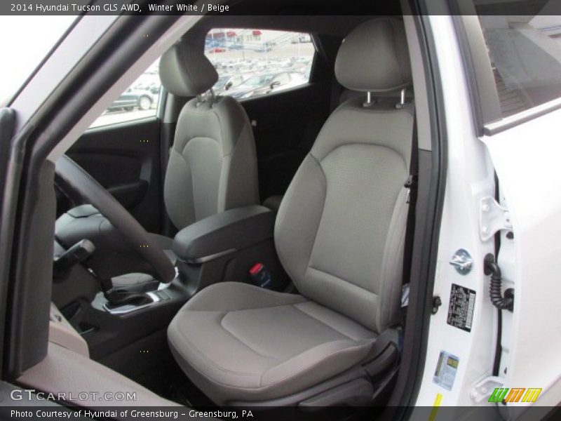 Winter White / Beige 2014 Hyundai Tucson GLS AWD