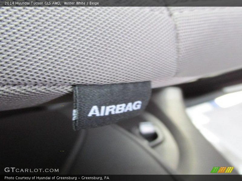 Winter White / Beige 2014 Hyundai Tucson GLS AWD
