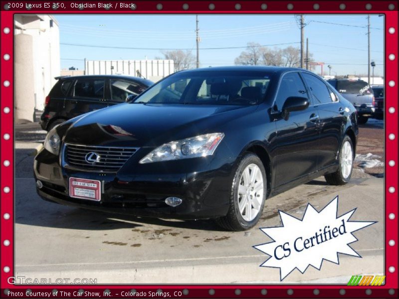 Obsidian Black / Black 2009 Lexus ES 350