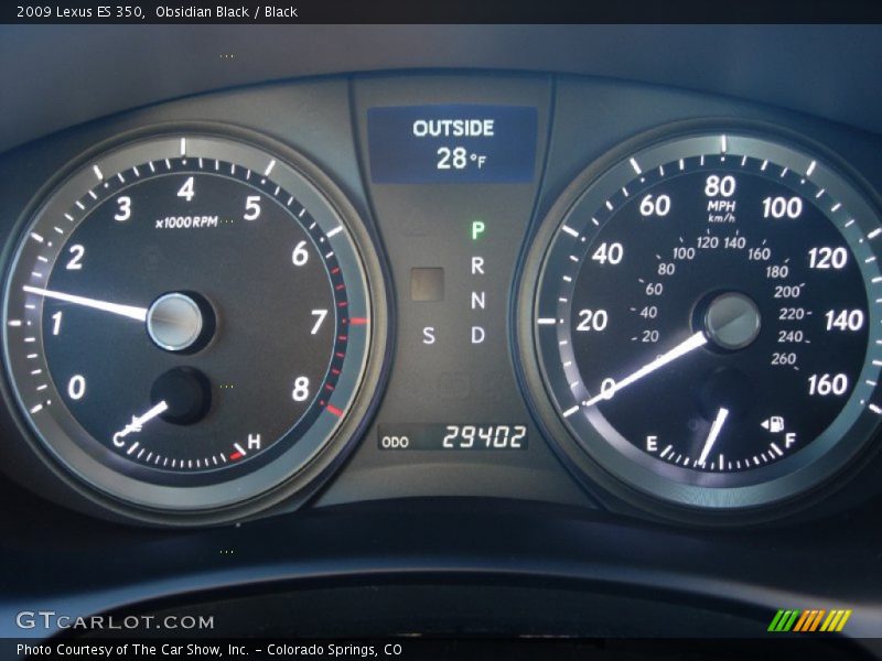Obsidian Black / Black 2009 Lexus ES 350