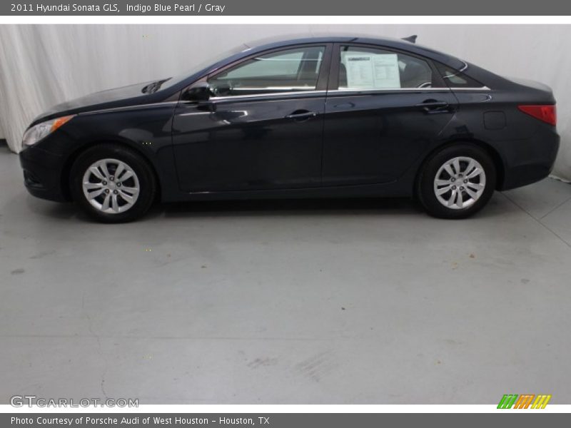 Indigo Blue Pearl / Gray 2011 Hyundai Sonata GLS